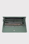 Zoozie Bags Angel Cartera de Mujer en Piel auténtica Color Menta con Cierre de Cremallera y Múltiples Compartimentos 20x10.5cm